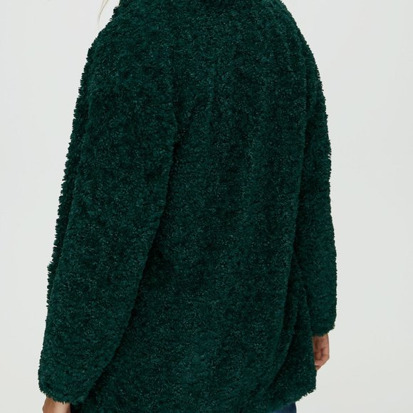 NWOT Aritzia Green Furry Teddy Jacket - Picture 7 of 13